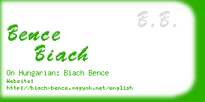 bence biach business card